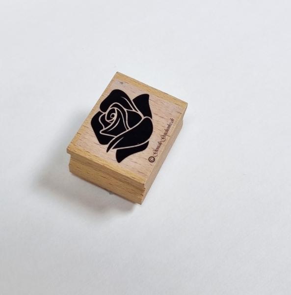 Holzstempel Rose