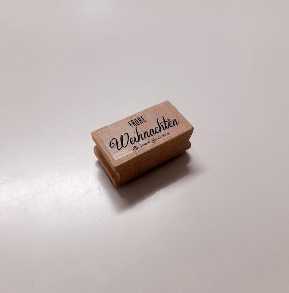 Holzstempel frohe Weihnachten