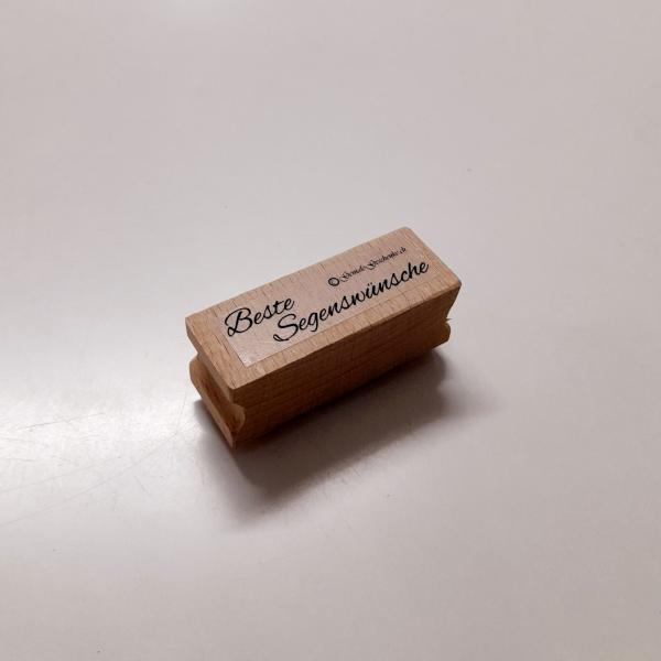 Holzstempel Beste Segenswünsche