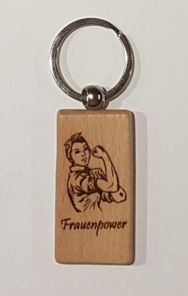 Schlüsselanhänger Holz - Frauenpower
