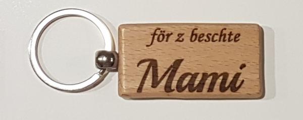Schlüsselanhänger Holz - för z beschte Mami