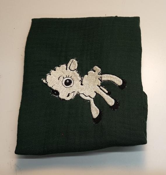 Nuschi bestickt mit Schaf + Wunschname