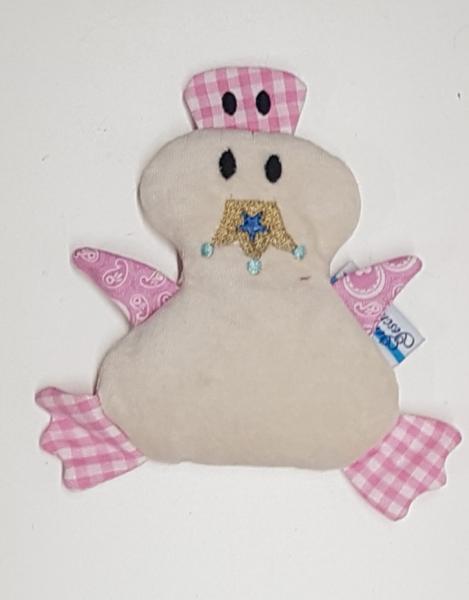 Traubenkern Ente mit Krone rosa