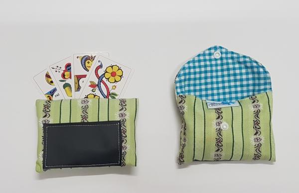 praktisches Jass-Set für unterwegs Edelweiss hellgrün