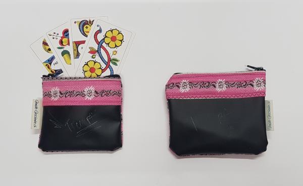 praktisches Jass-Set für unterwegs Edelweiss pink