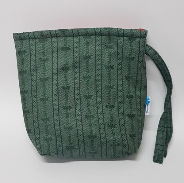 Kartoffelwärmer / Gschwellti-Beutel mit Band dunkelgrün