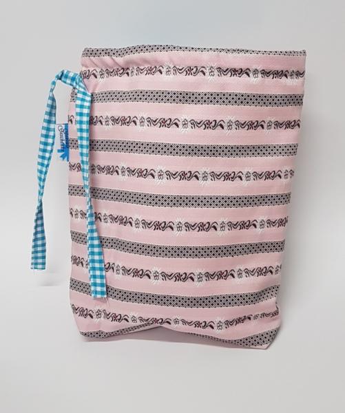 Kartoffelwärmer / Gschwellti-Beutel mit Band rosa