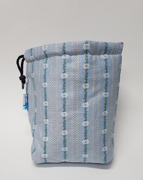 Kartoffelwärmer / Gschwellti-Beutel mit Kordelzug hellblau