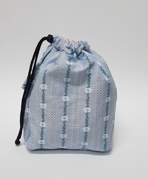 Kartoffelwärmer / Gschwellti-Beutel mit Kordelzug hellblau