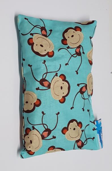 Kirschkernkissen Affe hellblau