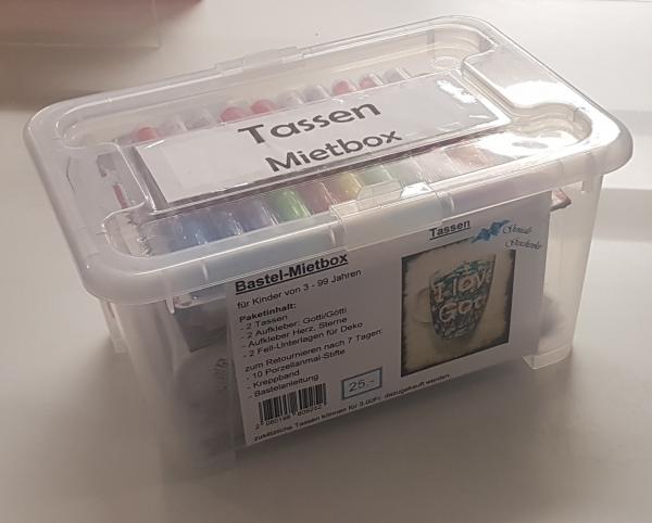Bastel Mietbox für Tassen-Geschenke
