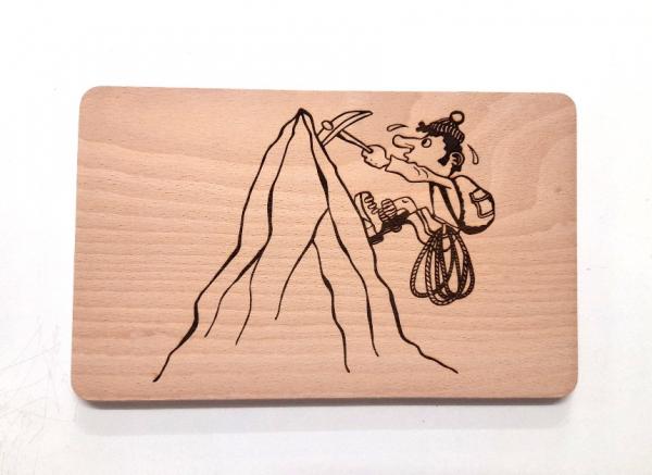 Brettchen mit Wander-/Bergsteiger Motiv