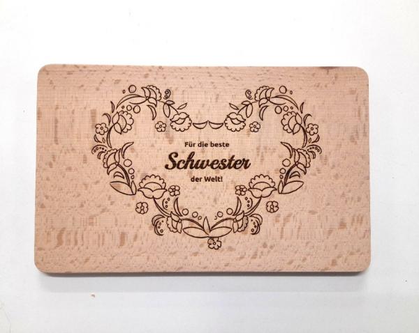 Brettchen für die beste Schwester