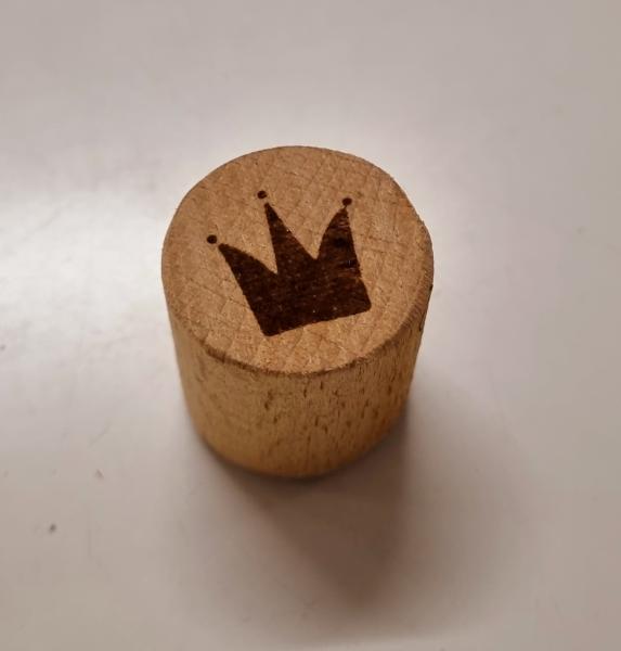 Holzstempel Krone spitzig