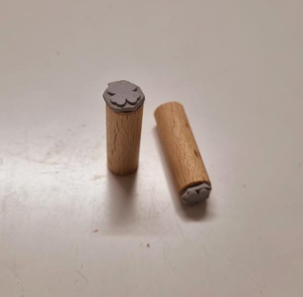 Holzstempel Kleeblatt / Glücksklee Mini