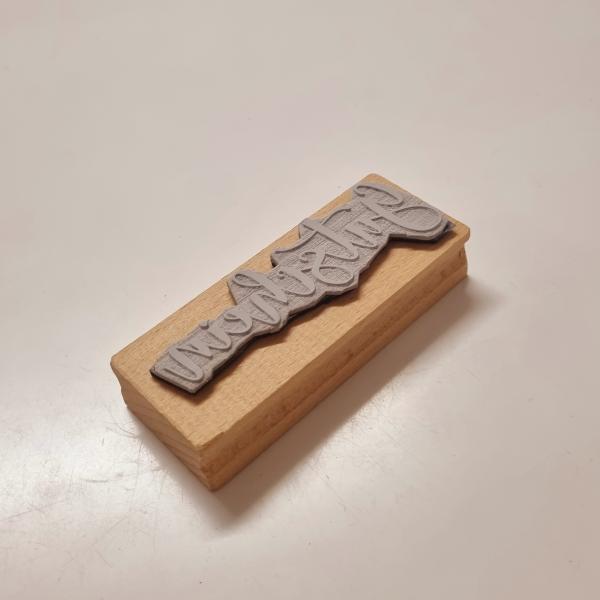 Holzstempel Gutschein