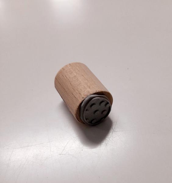 Holzstempel Osterei / Ei gepunktet (klein