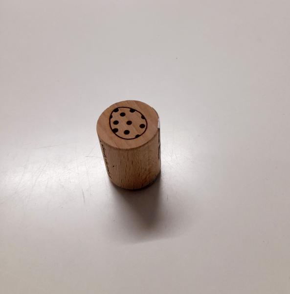 Holzstempel Osterei / Ei gepunktet (klein