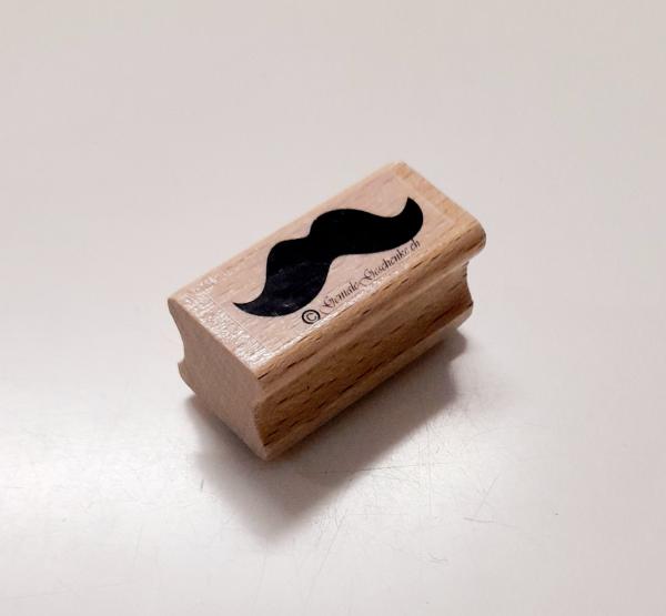 Holzstempel Schnautz / Moustache / Schnurrbart