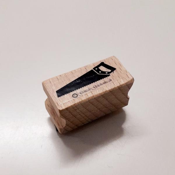 Holzstempel Säge