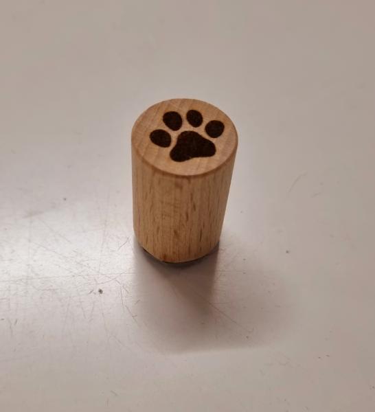 Holzstempel Pfote