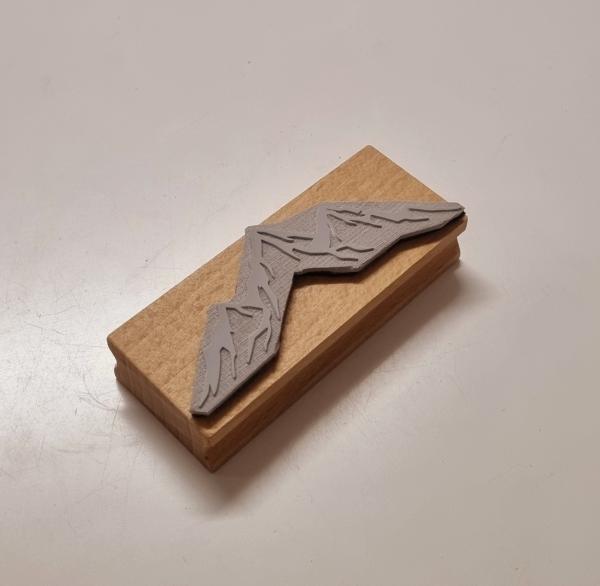 Holzstempel Bergkette
