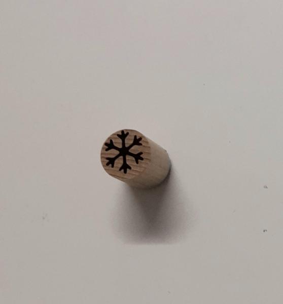 Holzstempel Schneeflocke