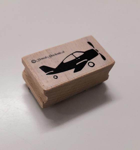 Holzstempel Flugzeug