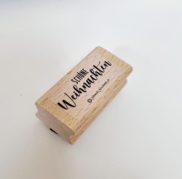 Holzstempel schöne Weihnachten
