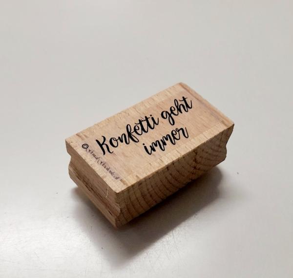 Holzstempel Konfetti geht immer