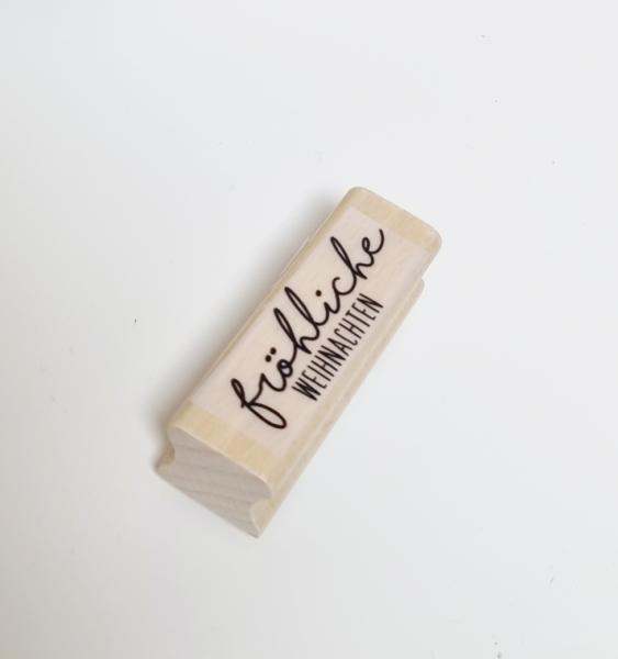 Holzstempel fröhliche Weihnachten