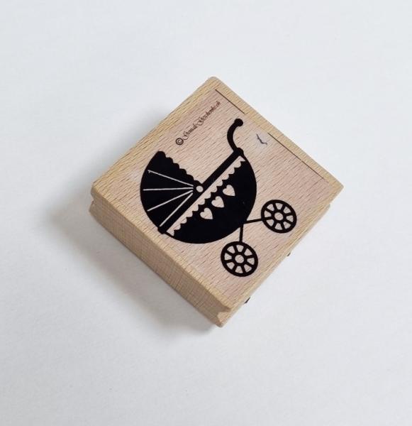 Holzstempel Kinderwagen