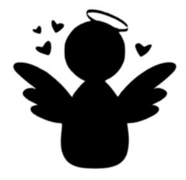 Stern Nachtlicht mit Schutzengel