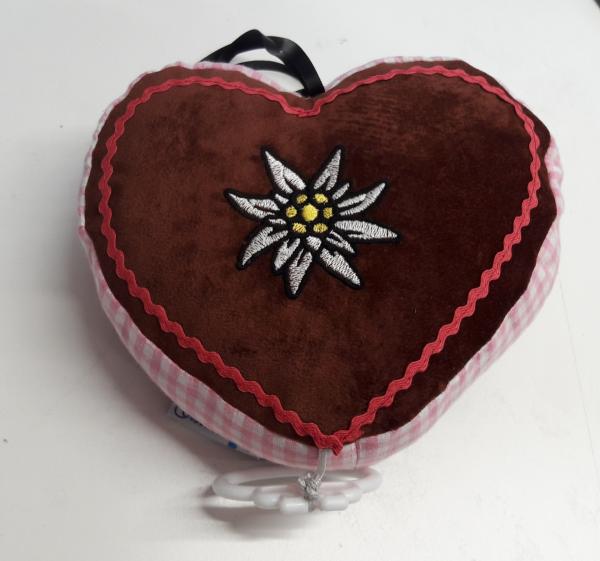 Spieluhr Lebkuchenherz rosa