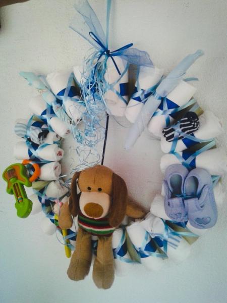Windelgeschenk Kranz