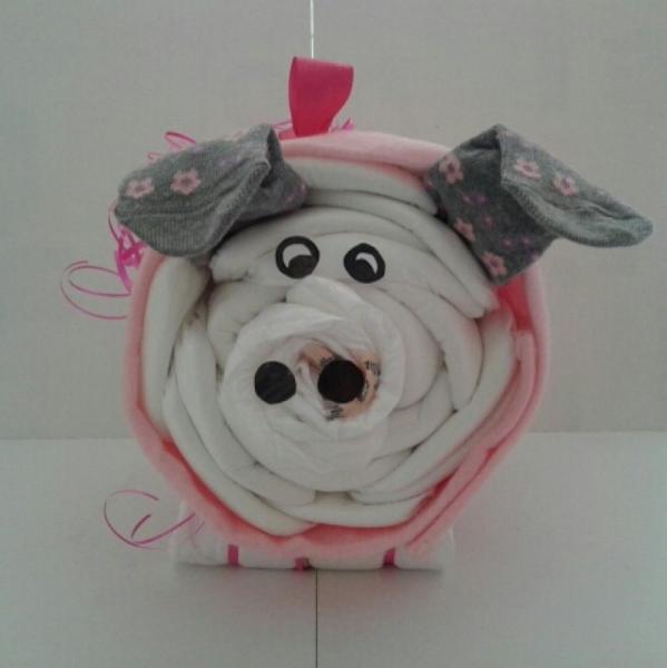 Windelgeschenk Glücksschwein