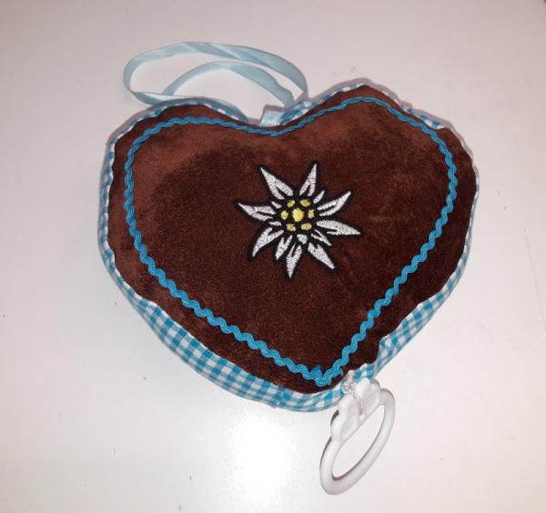 Spieluhr Lebkuchenherz türkis