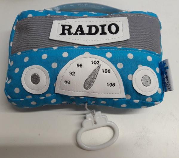 Spieluhr Radio Retro blau