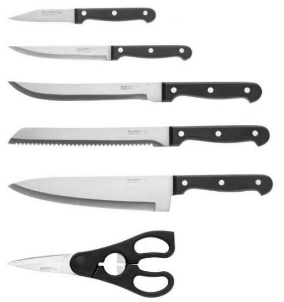 Edler Messerblock aus Holz mit Messer Essentials