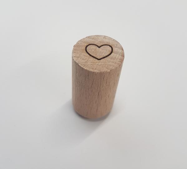 Holzstempel Herz hohl