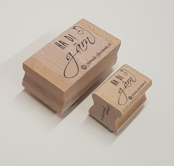 Holzstempel ha di gärn (gross)