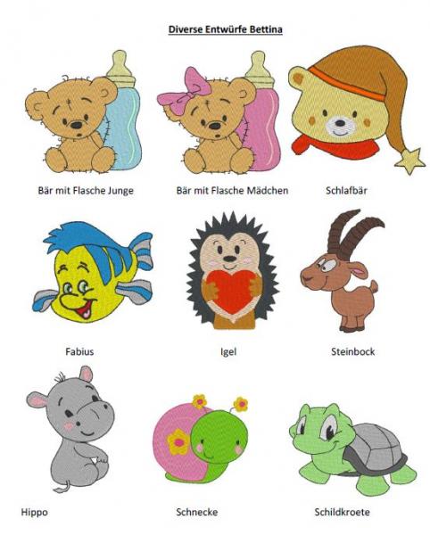 Schlupflatz bestickt mit Diversen Motiven nach Wahl