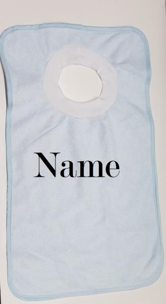 Schlupflatz blau mit Name bestickt