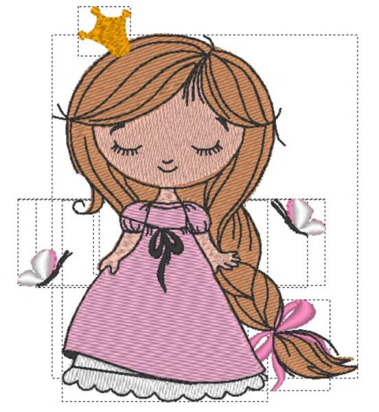 Nuschi bestickt mit Prinzessin 1