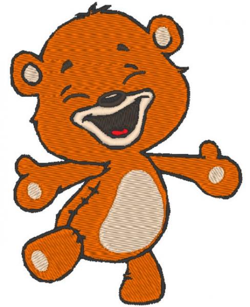 Nuschi bestickt mit süssem Teddybär