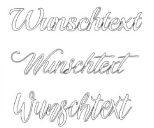 Autoaufkleber Wunschtext 30cm - weiss