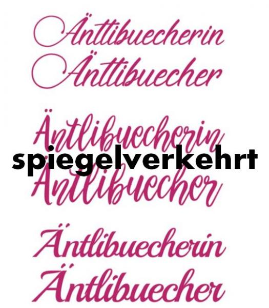 Autoaufkleber Äntlibuecher 30cm - pink - spiegelverkehrt