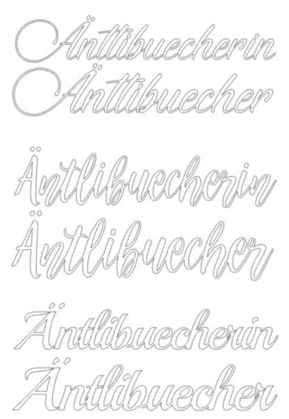 Autoaufkleber Äntlibuecher/in 30cm - weiss