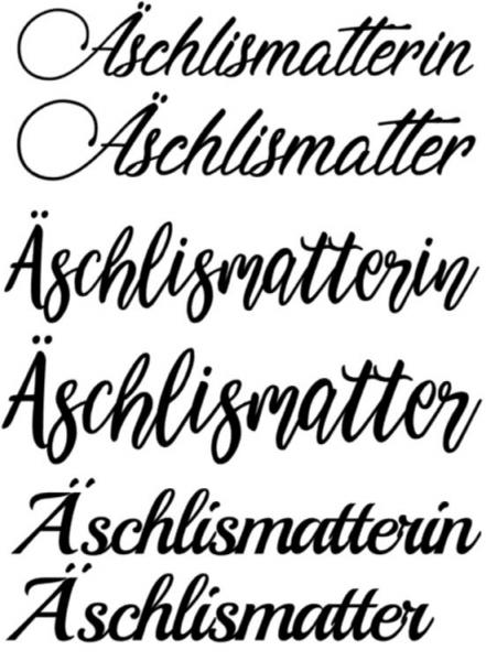 Autoaufkleber Äschlismatter/in 30cm - schwarz