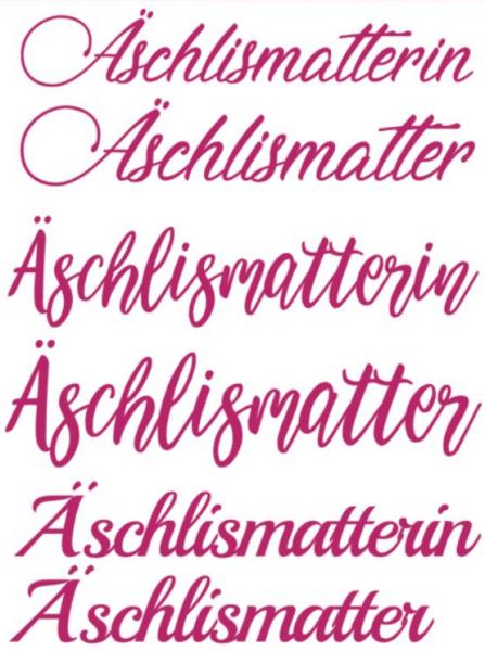 Autoaufkleber Äschlismatter/in 30cm - pink
